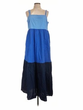 Loft Blue Colorblock Maxi Dress